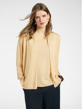 Elena Mirò Elena Mirò T-Shirt G092Z000613N012 Kremowy Regular Fit