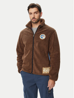Napapijri Napapijri Fleecejacke T-Archive NP0A8APE Braun Relaxed Fit