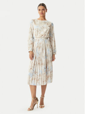 Rinascimento Rinascimento Kokteiļkleita CFC0127960003 Gaiši bēša Regular Fit