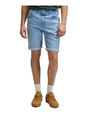 Lee Lee Szorty jeansowe 5 Pocket Short Niebieski Slim Fit