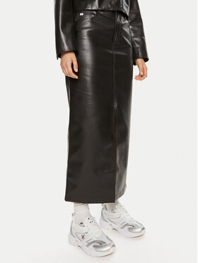 Calvin Klein Jeans Calvin Klein Jeans Rock aus Kunstleder J20J223547 Schwarz Regular Fit