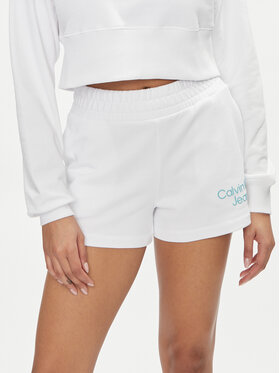 Calvin Klein Jeans Calvin Klein Jeans Spordišortsid Stacked Institutional J20J223136 Valge Relaxed Fit
