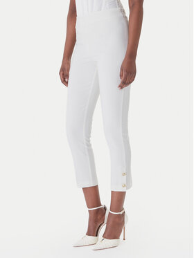 Rinascimento Rinascimento Текстилни панталони CFC0128641003 Бял Slim Fit