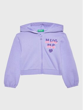 United Colors Of Benetton United Colors Of Benetton Bluza 3J68G501U Fioletowy Regular Fit