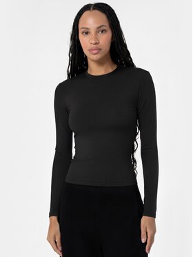 BASICLO BASICLO Longsleeve W-2253 Czarny Slim Fit