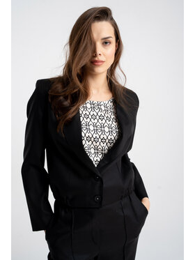 CLICK CLICK Marynarka 70-902 Czarny Loose Fit