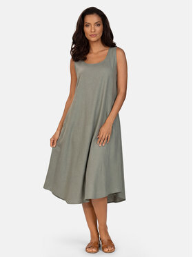 Feba Feba Sukienka letnia F253 Khaki Oversize