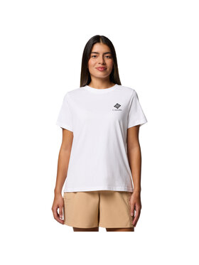 Columbia Columbia T-Shirt Columbia Rolling Bend Graphic SS Tee Biały Regular Fit