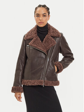Bomboogie Bomboogie Lederjacke JWMETZPSBB4 Braun Regular Fit