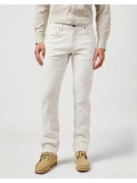 Wrangler Wrangler Spodnie materiałowe GREENSBORO Biały Straight Fit