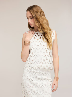 Motivi Motivi Top D000W000169N011 Bianco Regular Fit