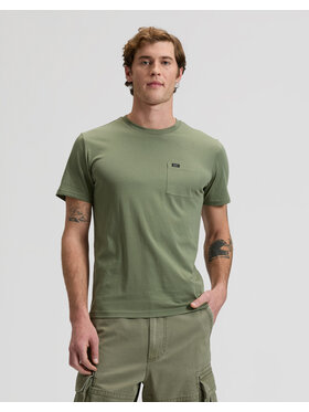 Lee Lee T-Shirt POCKET TEE Zielony Regular Fit