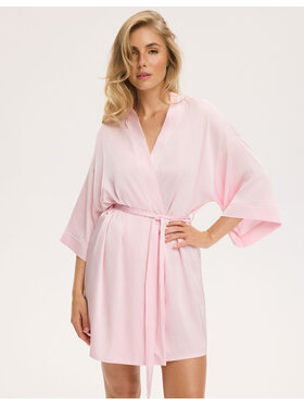 Esotiq Esotiq Szlafrok 45765 Różowy jasny Regular Fit