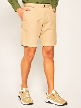 Tommy Hilfiger Tommy Hilfiger Szorty materiałowe Brooklyn Light Twill MW0MW13536 Beżowy Regular Fit