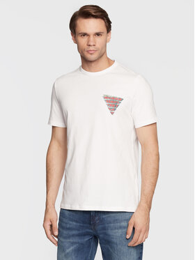 Guess Guess Tričko Eskil M2BI26 J1314 Biela Slim Fit