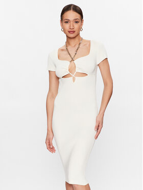 Pinko Pinko Trikotažinė suknelė 101173 A0TU Balta Regular Fit