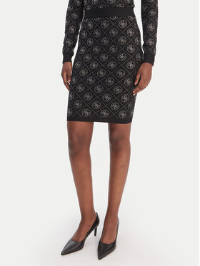 Guess Guess Midi sukňa W6RD0O Z3JD2 Čierna Regular Fit