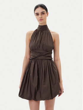 ViCOLO ViCOLO Coctailkleid TD0606 Braun Regular Fit