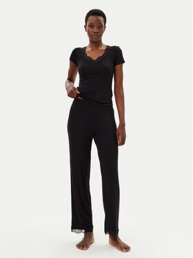 Hunkemöller Hunkemöller Πιτζάμα Nanna 301483 Μαύρο Regular Fit