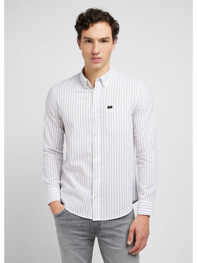Lee Lee Koszula LEE BUTTON DOWN Biały Regular Fit