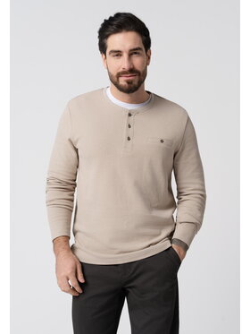 Volcano Volcano Longsleeve L-FENCH Beżowy Regular Fit
