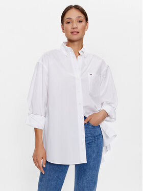 Tommy Jeans Tommy Jeans Marškiniai DW0DW15909 Balta Oversize