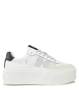 Calvin Klein Jeans Calvin Klein Jeans Sneakers Cupsole Flatform Mix Lth Wn YW0YW01227 Bianco