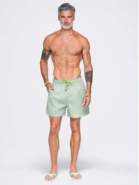 Ombre Ombre Szorty kąpielowe OM-SRSS-0216 Zielony jasny Regular Fit