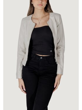 ONLY ONLY Παλτό Onlsaramy Faux Leather Cc Otw Λευκό To Fit