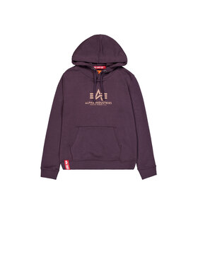 Alpha Industries Alpha Industries Bluza New Basic Big Logo Hoodie Women Fioletowy Regular Fit