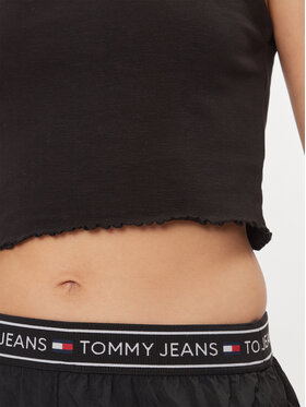 Tommy Jeans Top DW0DW17368 Črna Slim Fit