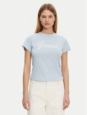 Guess Guess T-Shirt V5GI02 K9RM1 Błękitny Slim Fit