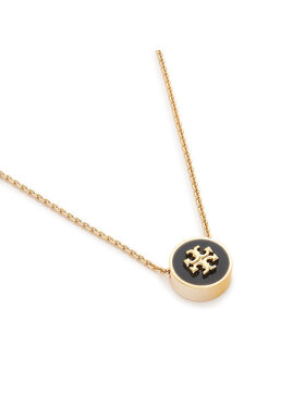 Tory Burch Ogrlica Kira Enamel Pendant Necklace 90549 Zlata