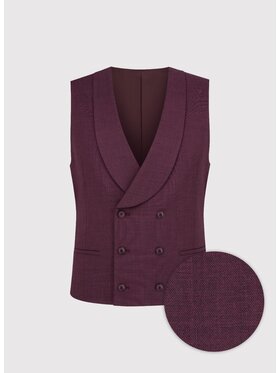 Pako Lorente Pako Lorente Kamizelka P24WF-8X-002 Bordowy Slim Fit