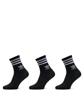 adidas adidas Σετ 3 ζευγάρια ψηλές κάλτσες unisex Mid Cut Crew IL5022 Μαύρο