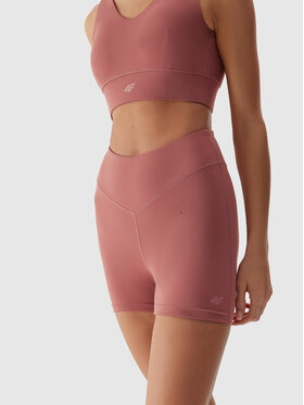 4F 4F Spordišortsid 4FAW23TFSHF301 Punane Slim Fit