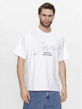 2005 2005 T-Shirt Unisex Jesus Λευκό Regular Fit