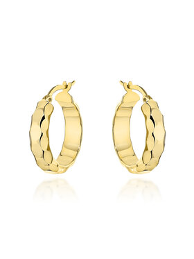 Fugart Fugart Kolczyki Kolczyki złote diamentowane kółka FUG7-K01739-585 Złoty
