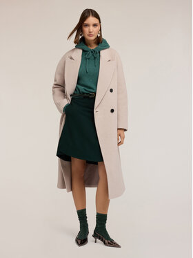 Motivi Motivi Cappotto 0077W000114N002 Bianco Regular Fit