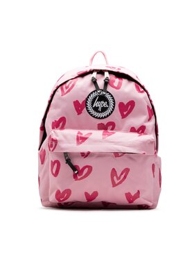 HYPE HYPE Rucsac Pink Glitter Scribble Heart Crest Backpack YVLR-667 Roz