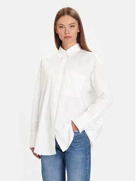 Marc O'Polo Marc O'Polo Hemd 508 1134 42221 Weiß Boyfriend Fit