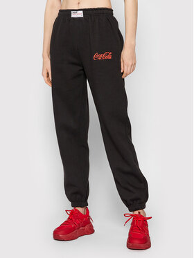 Local Heroes Local Heroes Spodnji del trenirke COCA-COLA Rhinestones LHCCP001 Črna Oversize