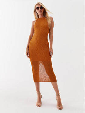 Guess Vsakodnevna Obleka W3YK93 R24F0 Oranžna Bodycon Fit