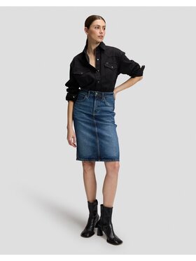 Lee Lee Koszula MIDI SKIRT Niebieski Regular Fit