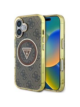 Guess Guess Etui na telefon Apple iPhone 16 Brązowy