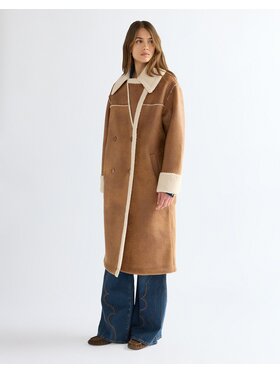 Wrangler Wrangler Kurtka przejściowa WRANGE COAT Brązowy Relaxed Fit
