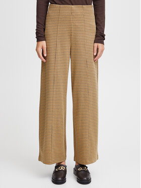 ICHI ICHI Pantaloni di tessuto 20115719 Marrone Relaxed Fit