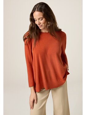 Oltre Oltre Sweter M049E002035N037 Pomarańczowy Regular Fit