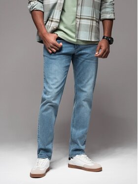 Ombre Ombre Jeansy OM-PADP-0217 Niebieski Regular Fit