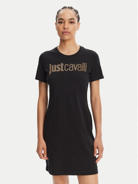 Just Cavalli Just Cavalli Sukienka codzienna 78PAOE15 Czarny Regular Fit